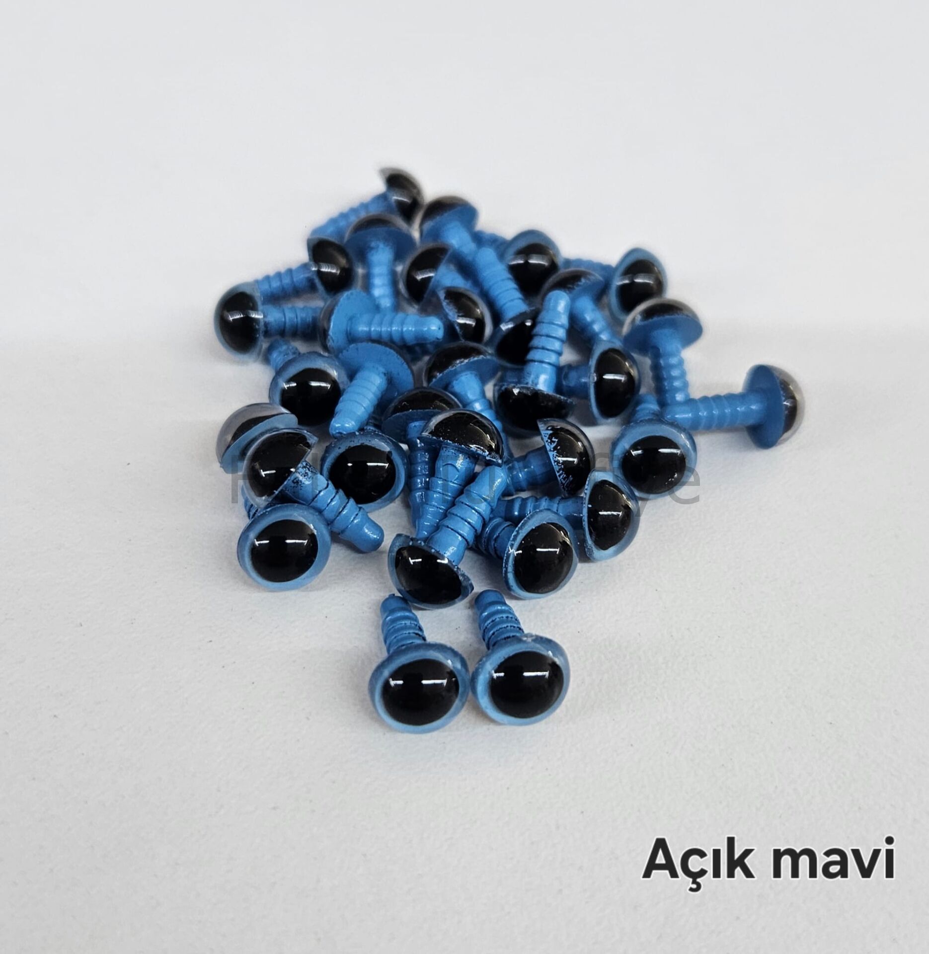 8 mm Renkli İthal Amigurumi Gözler Açık Mavi