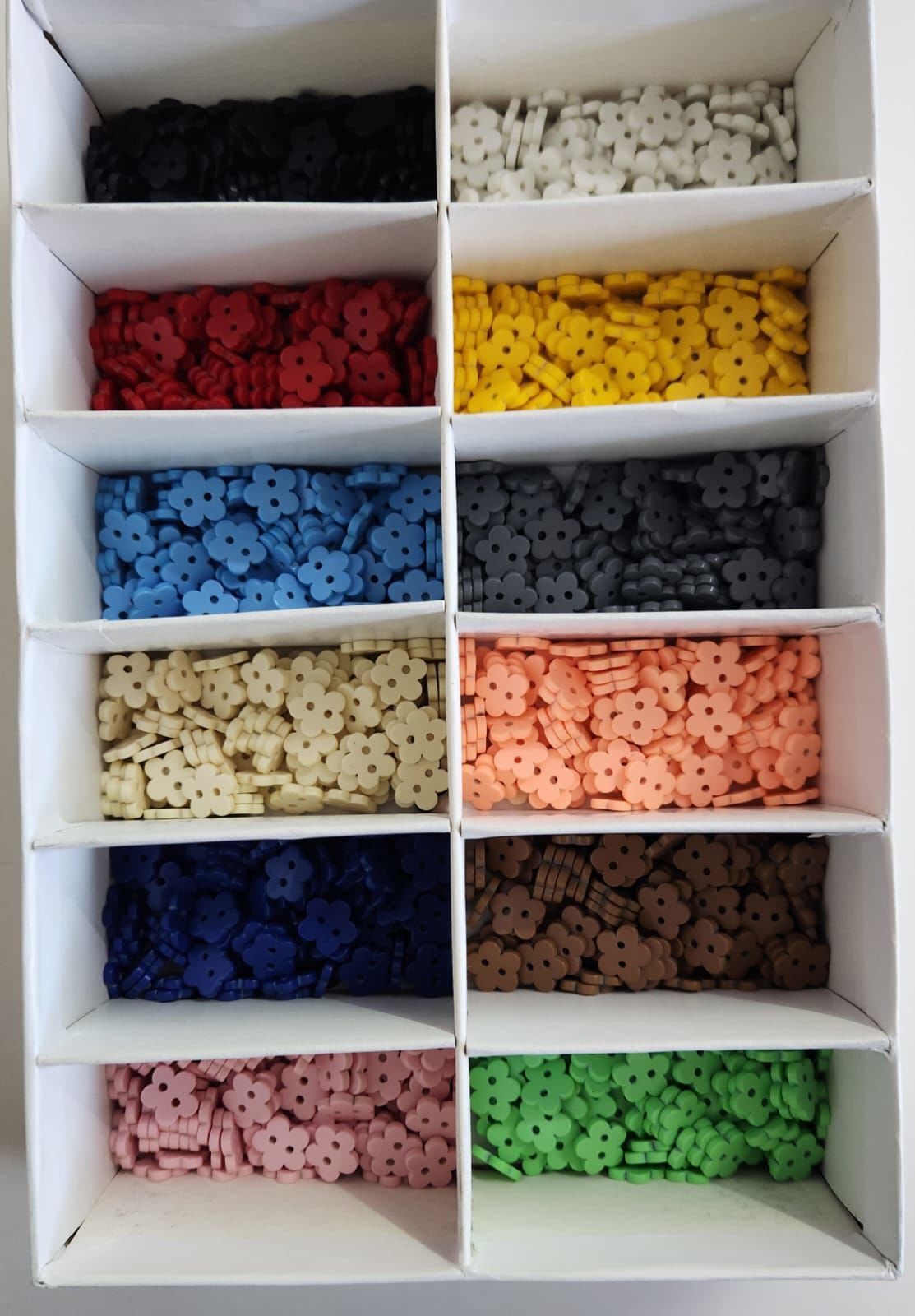 Amigurumi Çiçek Düğme 24 'lü Karışık Paket