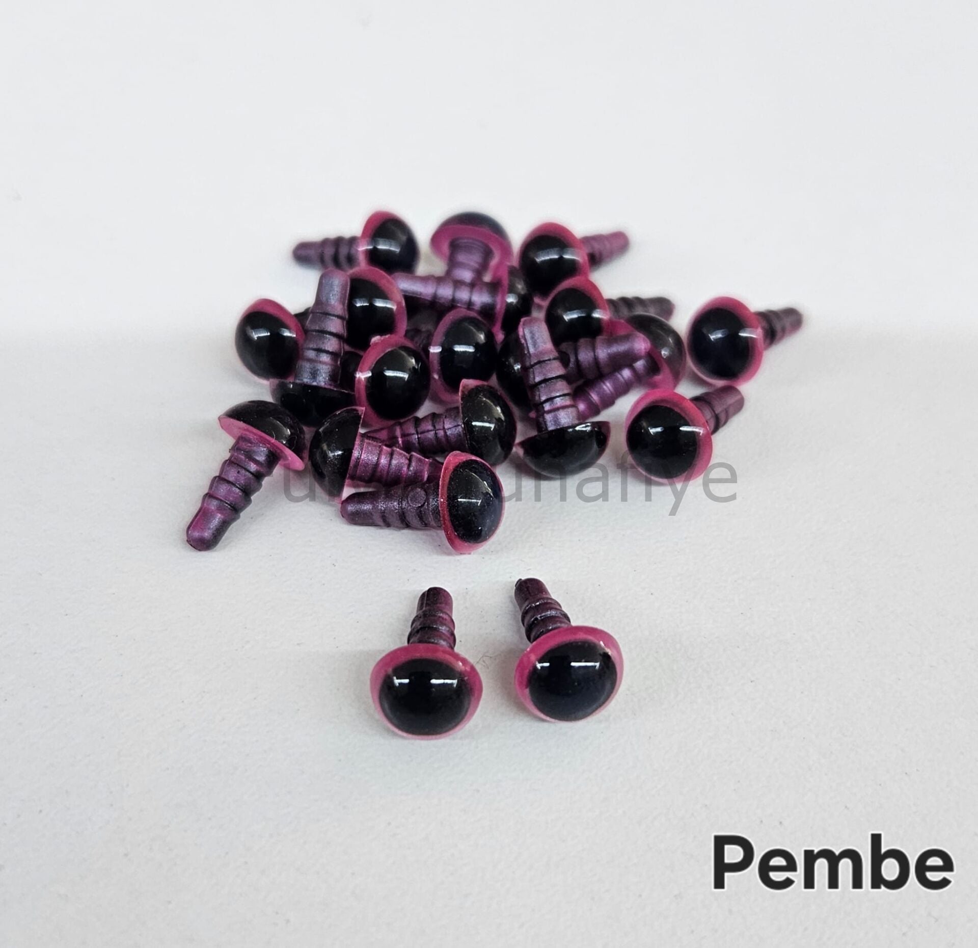8 mm Renkli İthal Amigurumi Gözler Pembe