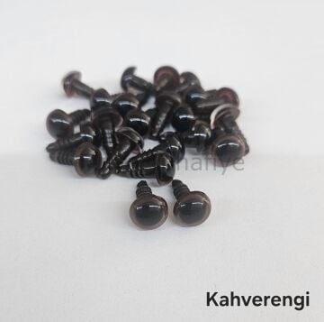10 mm Renkli İthal Amigurumi Göz Kahverengi