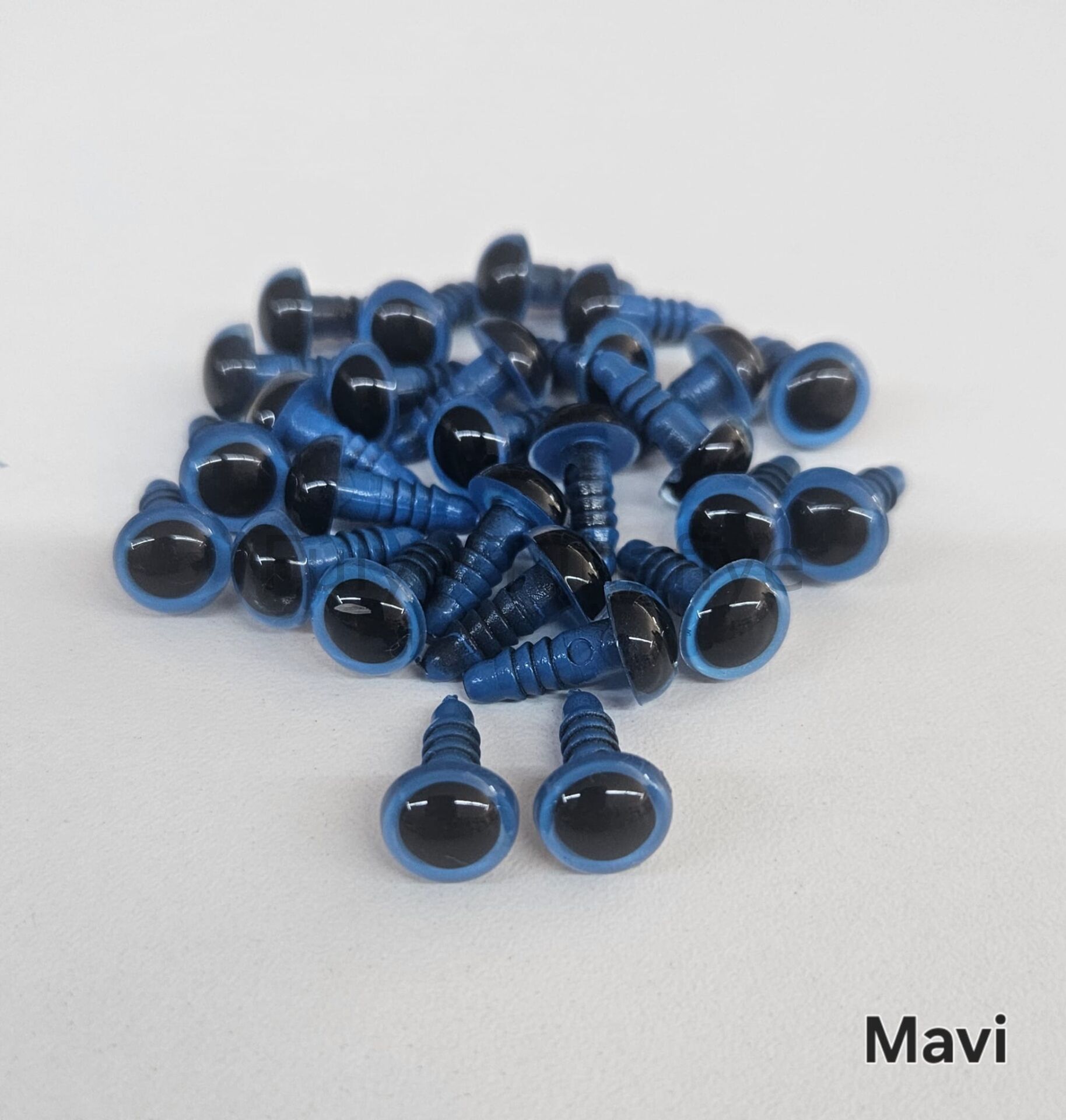 10 mm Renkli İthal Amigurumi Göz Mavi
