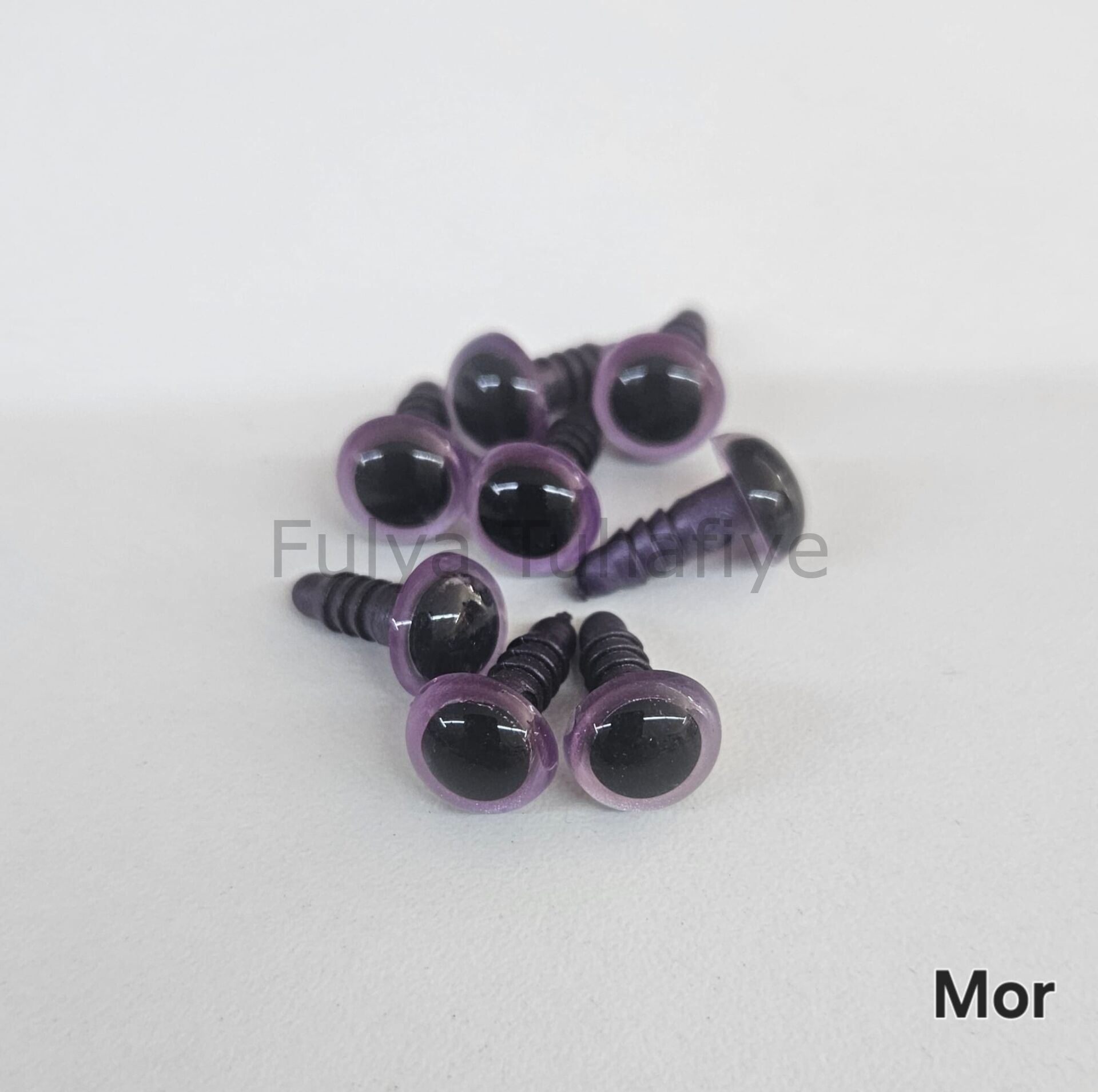 10 mm Renkli İthal Amigurumi Göz Mor