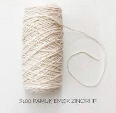 %100 Pamuk Emzik Zinciri İpi Metrelik