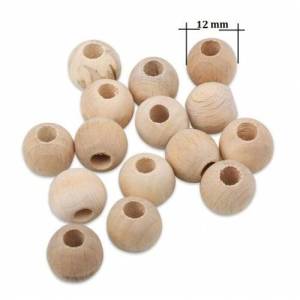 12 mm 50'li Ahşap Boncuk Paket