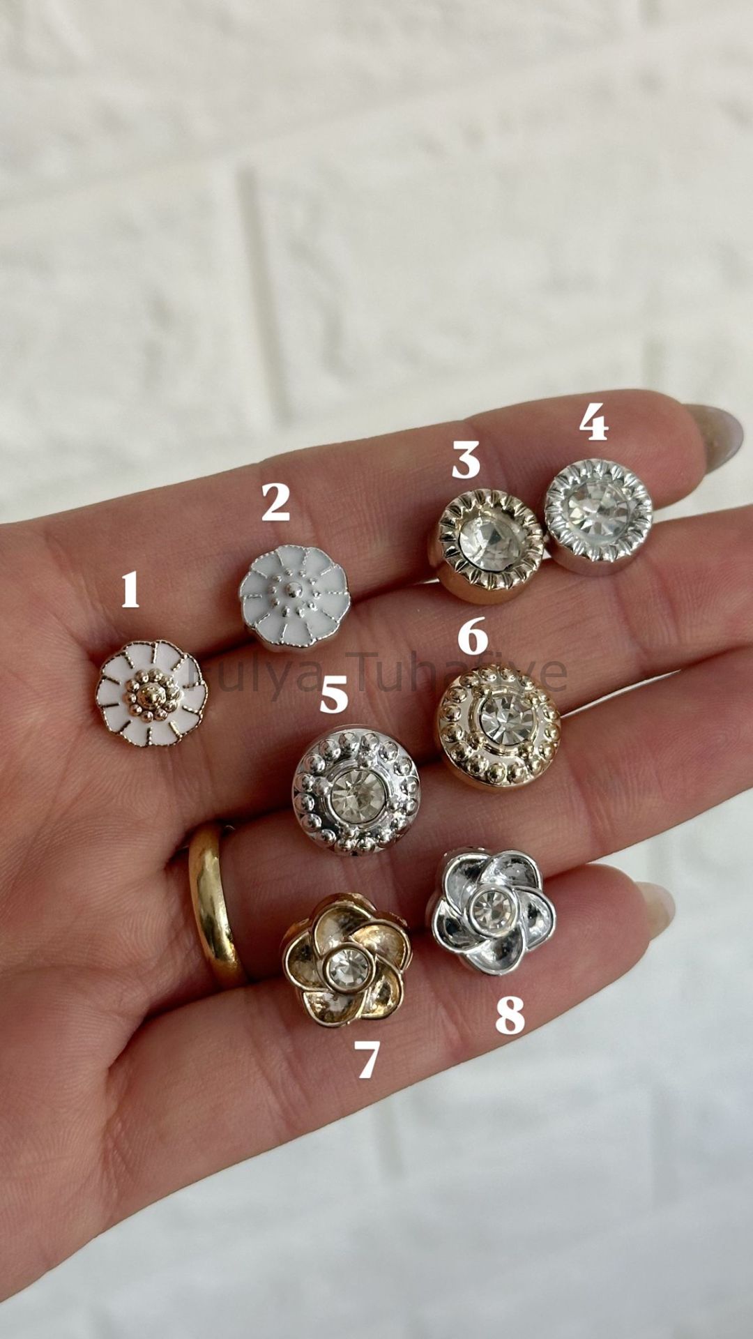 Plastik Taşlı 1 cm Mini Düğme