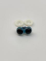 12 mm Renkli İthal Amigurumi Göz Açık Mavi