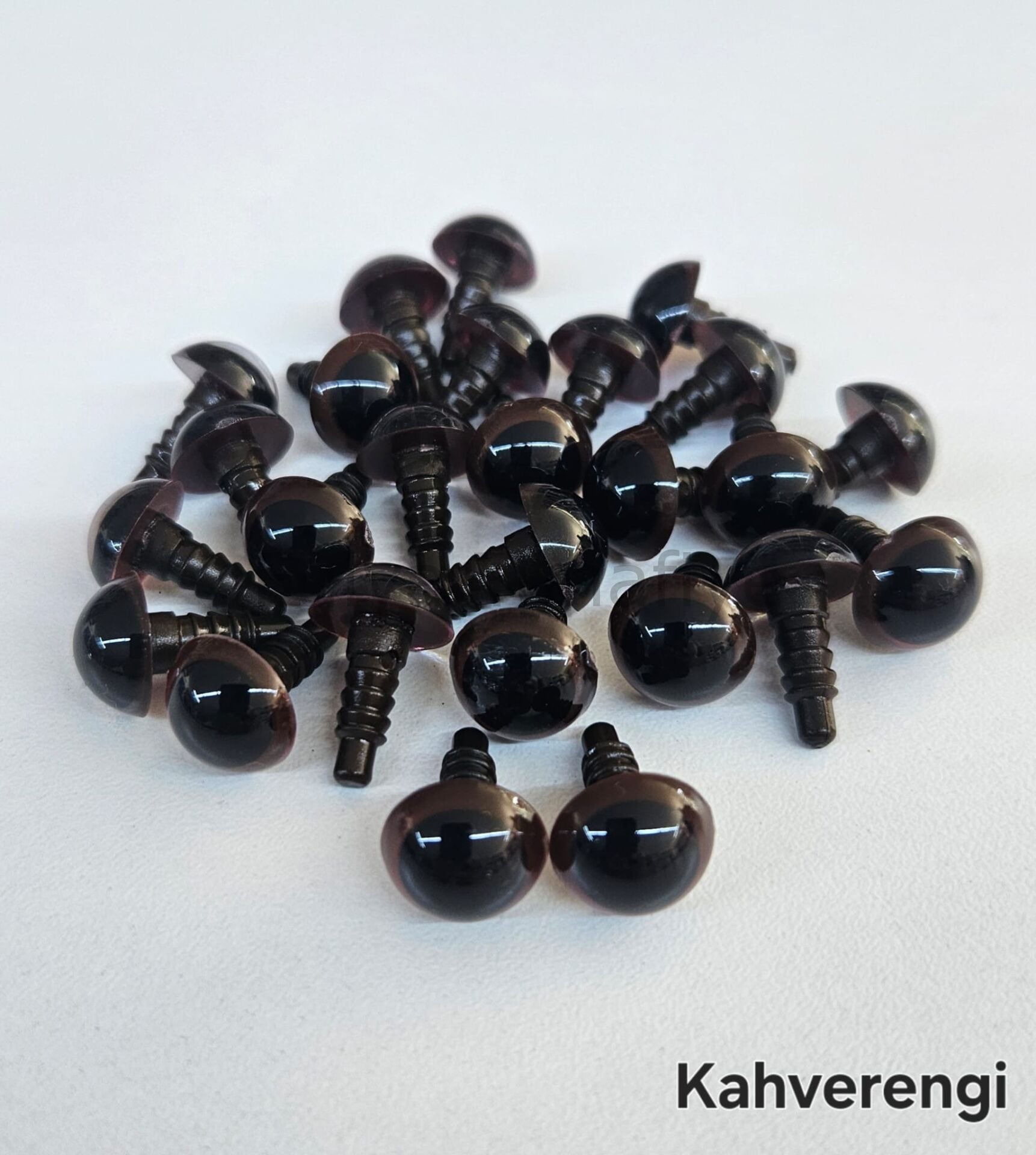 12 mm Renkli İthal Amigurumi Göz Kahverengi