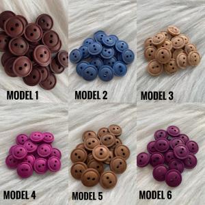 Çift Delik Eskitme Görünüm 1,5 cm Bebe Düğme