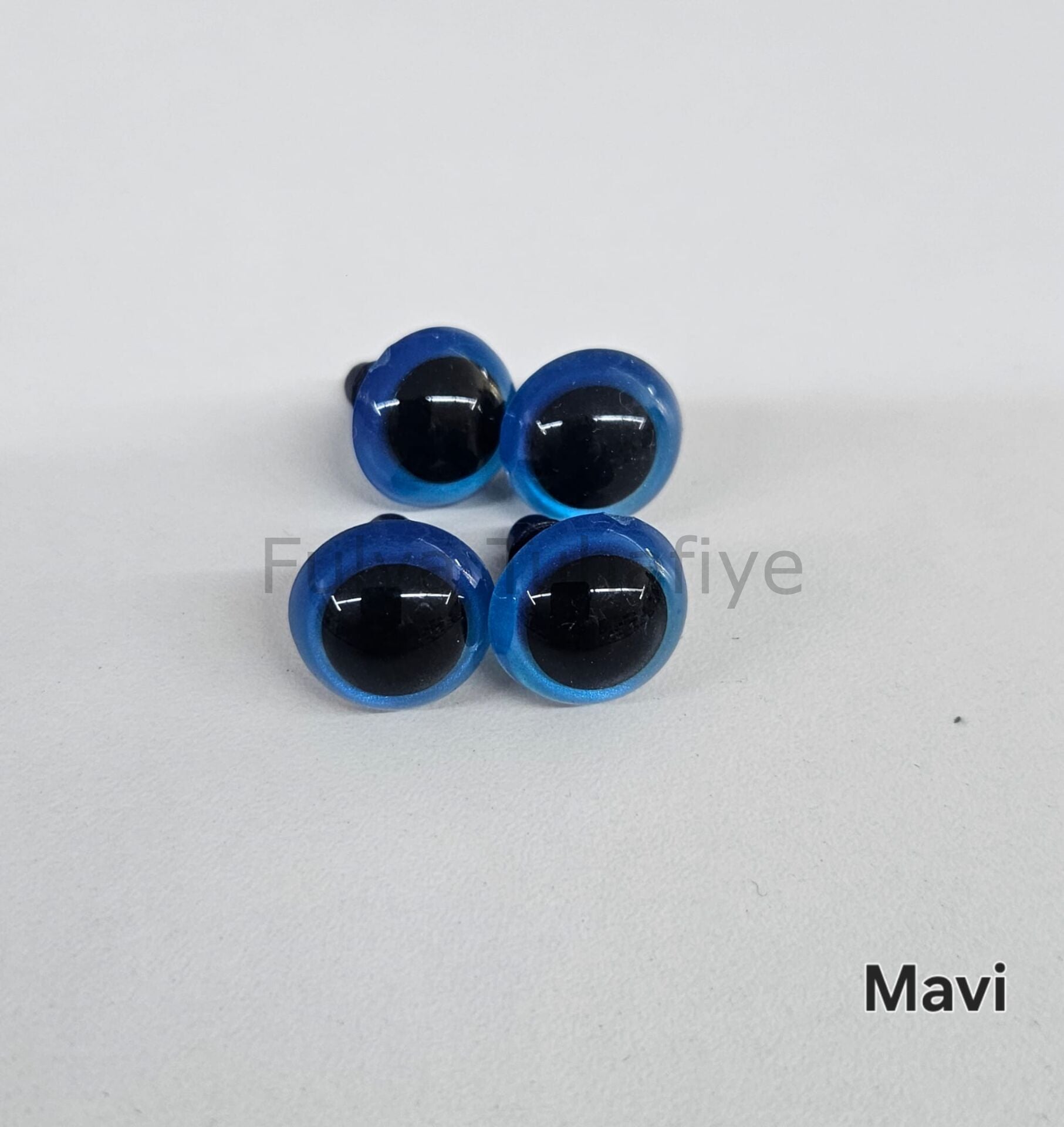 15 mm Renkli İthal Amigurumi Gözler Mavi