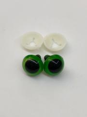 15 mm Renkli İthal Amigurumi Gözler Yeşil