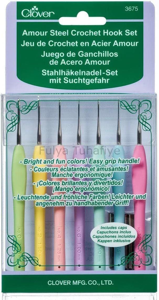 Clover Amour Steel Crochet Hook Set