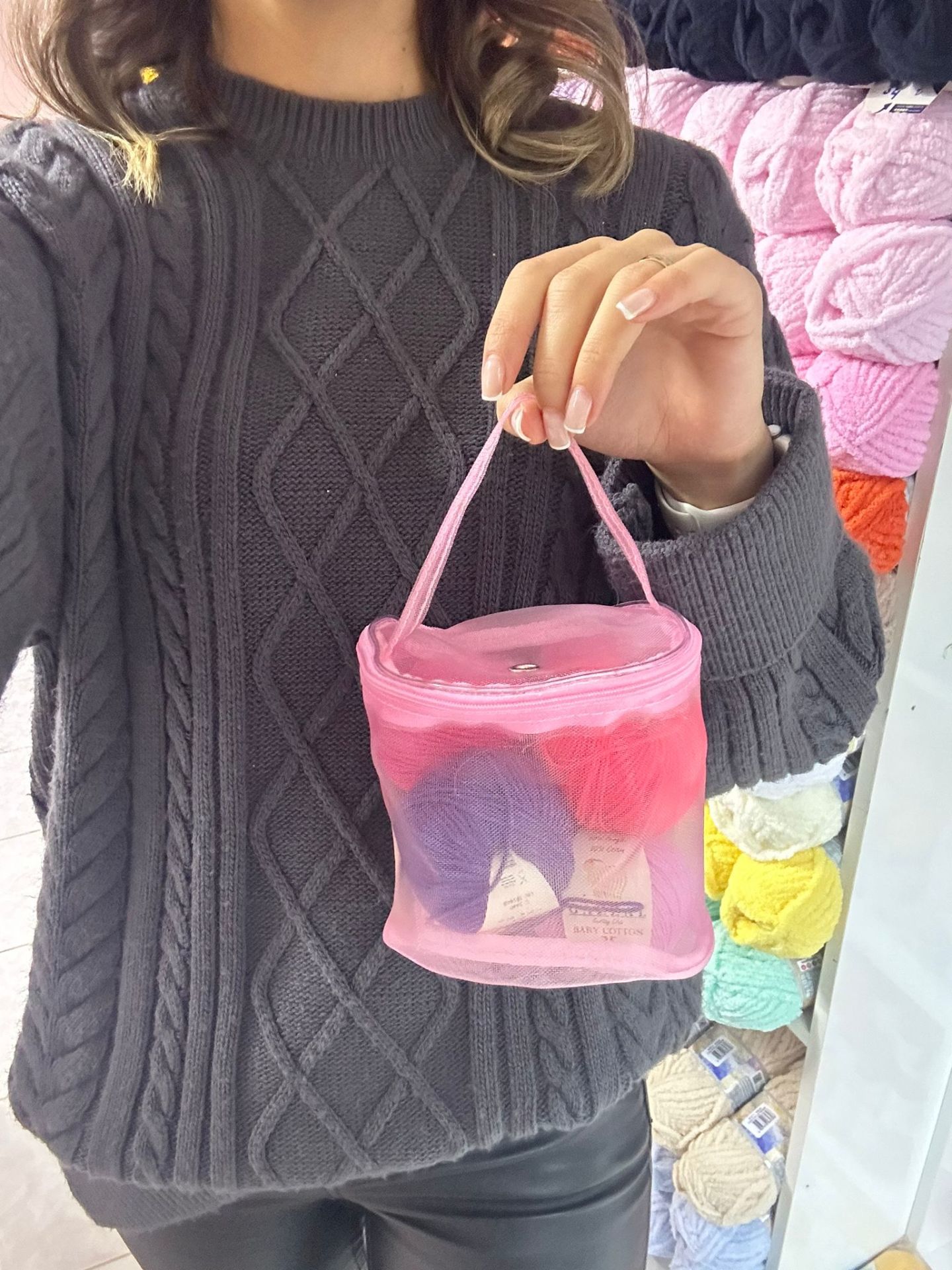 Mini Silindir Çanta Pembe