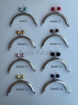 İnci Tokalı Oval Cüzdan Klipsi