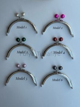 İnci Tokalı Oval Cüzdan Klipsi