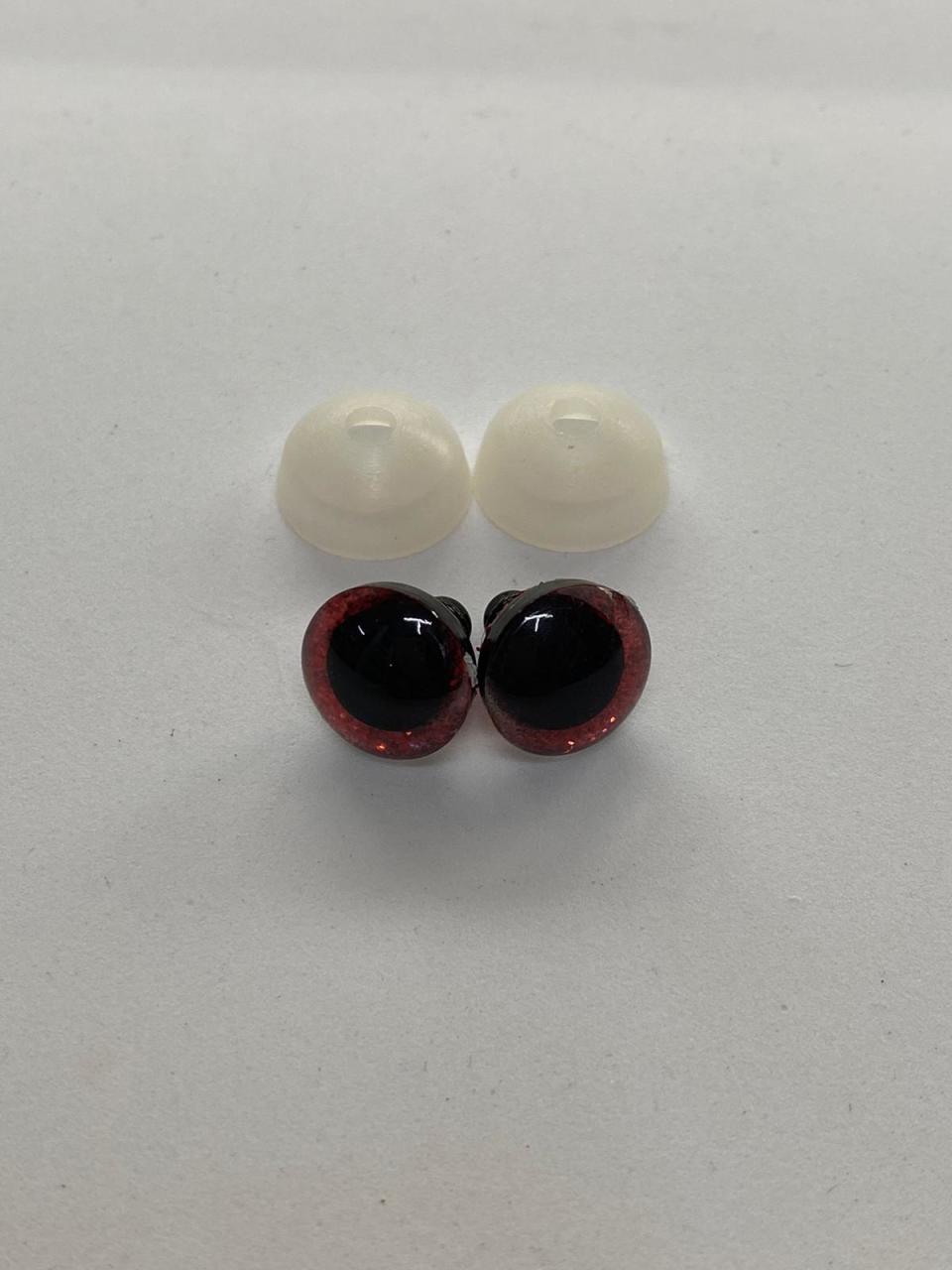 12 mm Simli Renkli Gözler Kırmızı