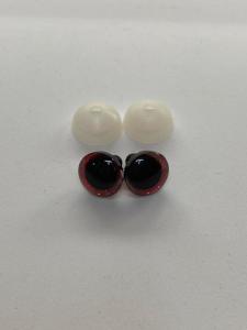 12 mm Simli Renkli Gözler Kırmızı