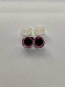 12 mm Simli Renkli Gözler Pembe