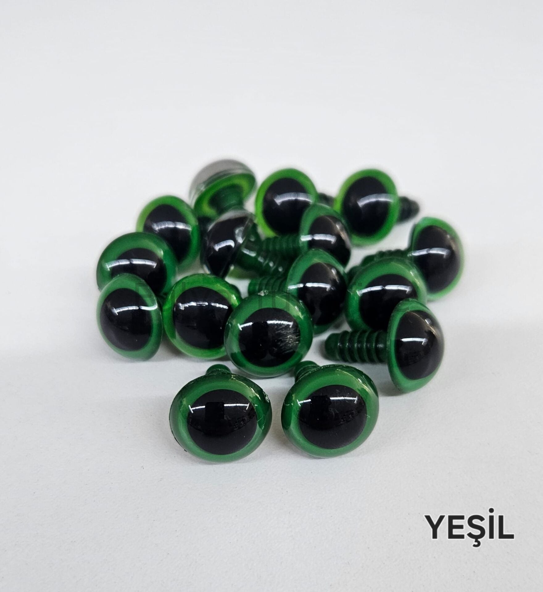 16 mm Renkli İthal Amigurumi Göz Yeşil
