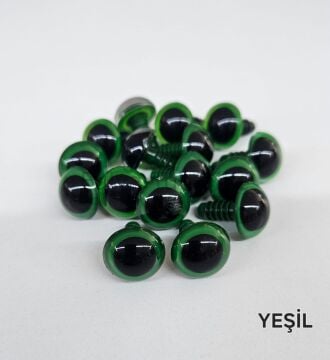 16 mm Renkli İthal Amigurumi Göz Yeşil