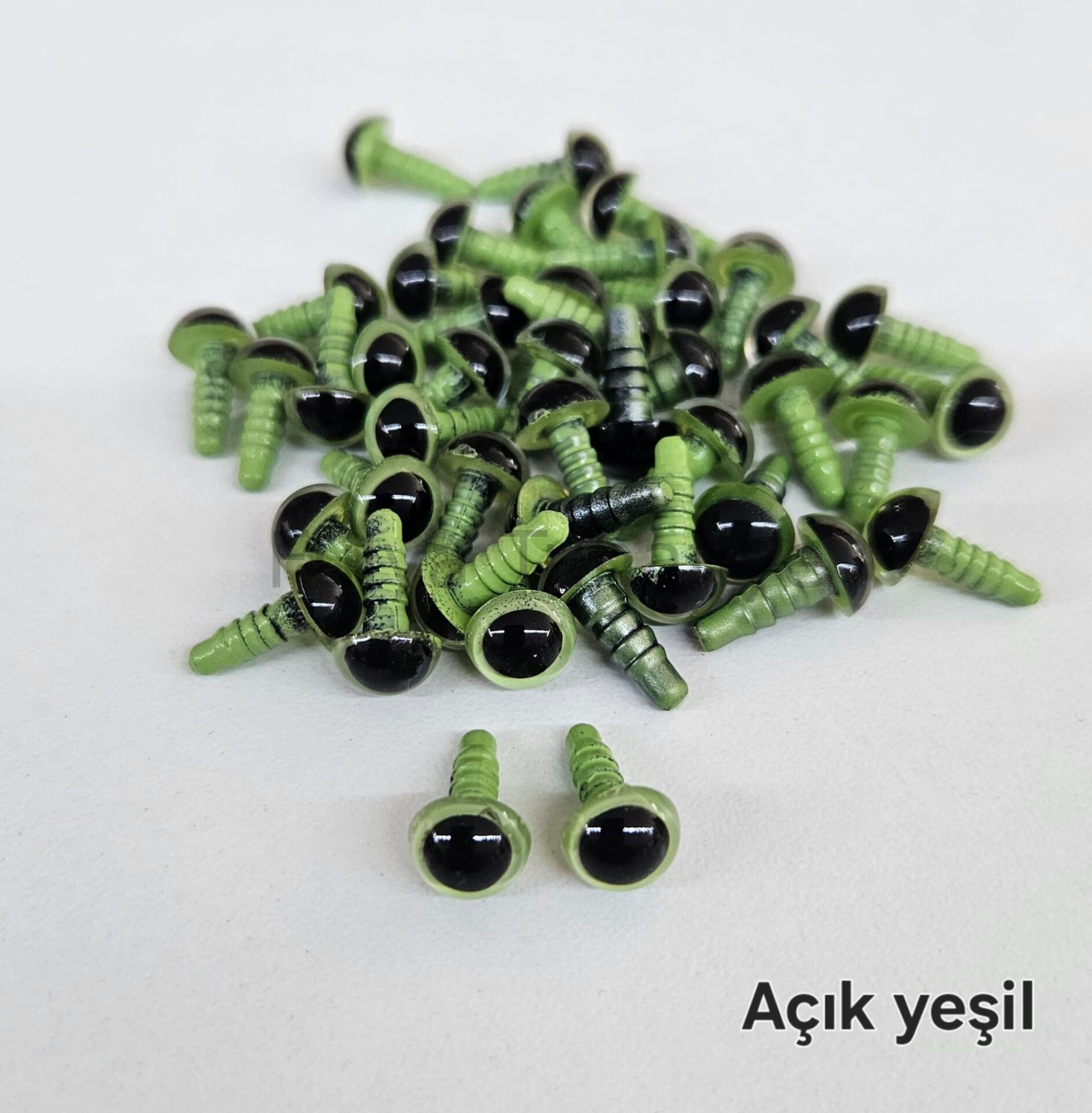 8 mm Renkli İthal Amigurumi Gözler Açık Yeşil