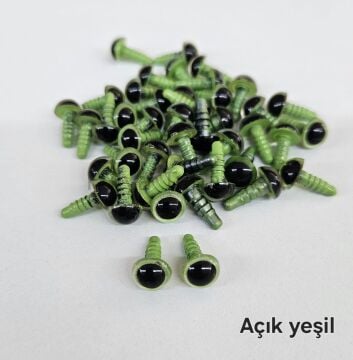 8 mm Renkli İthal Amigurumi Gözler Açık Yeşil