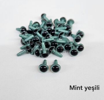 8 mm Renkli İthal Amigurumi Gözler Mint Yeşili