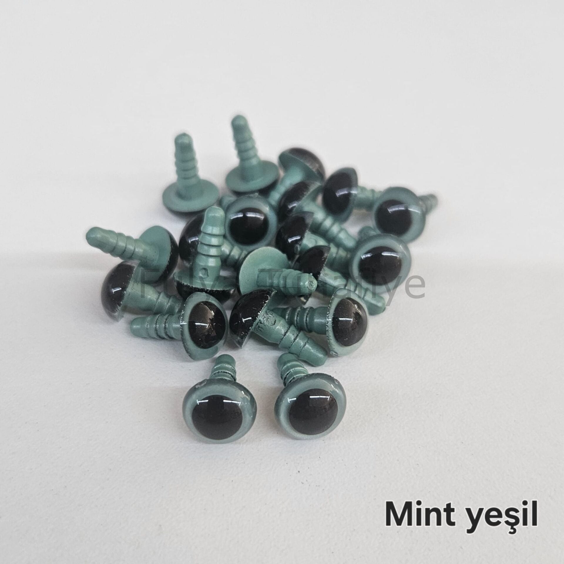 10 mm Renkli İthal Amigurumi Göz Mint Yeşil