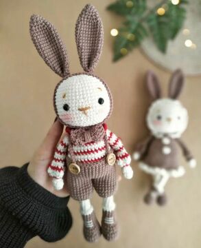 Amigurumi Şapkalı Erkek Tavşan