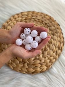 Amigurumi Beyaz Çıngırak Topu 28 mm