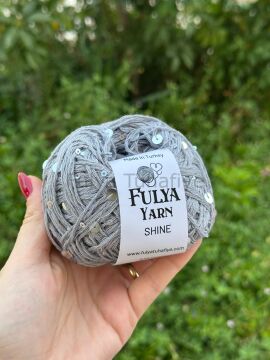 Fulya Yarn Shine Pullu İp Açık Gri