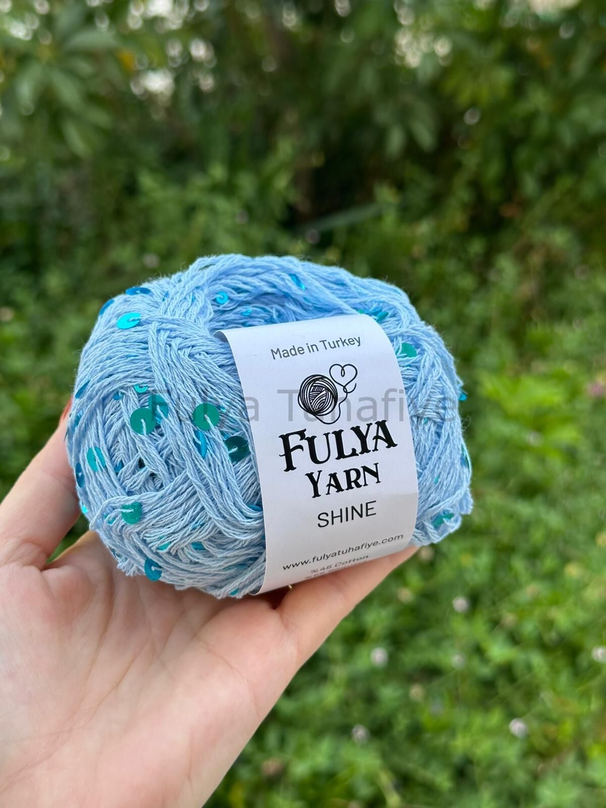 Fulya Yarn Shine Pullu İp Bebe Mavi