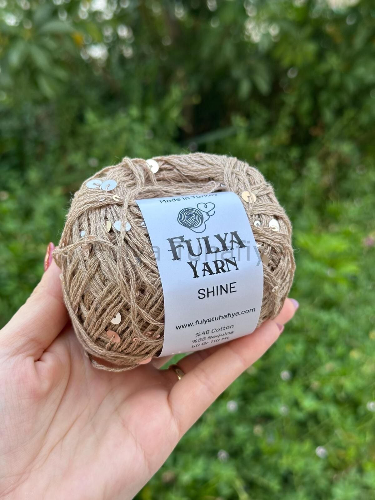 Fulya Yarn Shine Pullu İp Bej