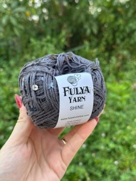 Fulya Yarn Shine Pullu İp Koyu Gri