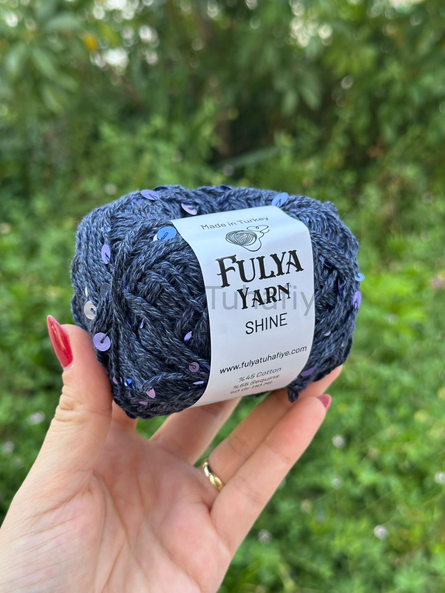 Fulya Yarn Shine Pullu İp Lacivert