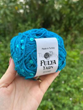 Fulya Yarn Shine Pullu İp Petrol Mavisi