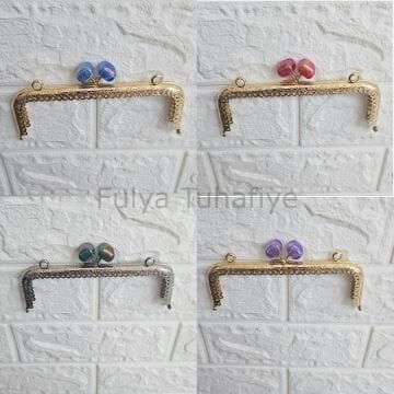 Kristal Taşlı Kare Çanta Klipsi 15 cm