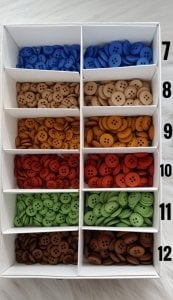 1.2 cm 4 Delik Bebe Düğme