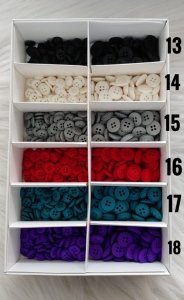 1.2 cm 4 Delik Bebe Düğme