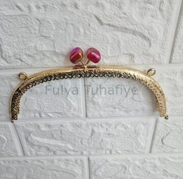 Kristal Taşlı Oval Çanta Klipsi 20 cm