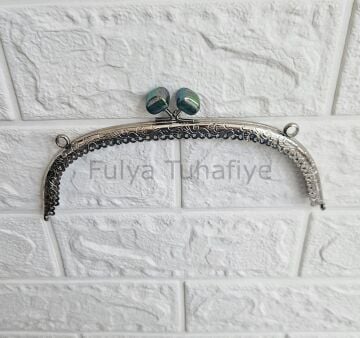 Kristal Taşlı Oval Çanta Klipsi 20 cm