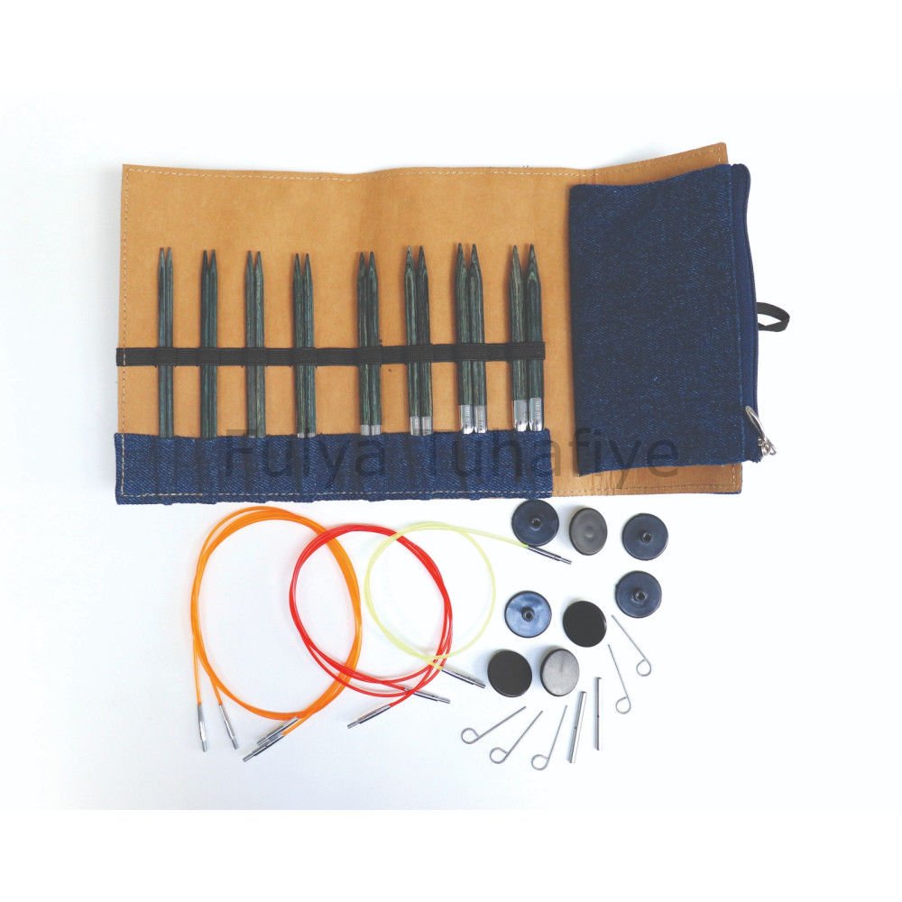 Knitpro Denim Special Collection 13 cm Değiştirilebilir Misinalı Şiş Seti
