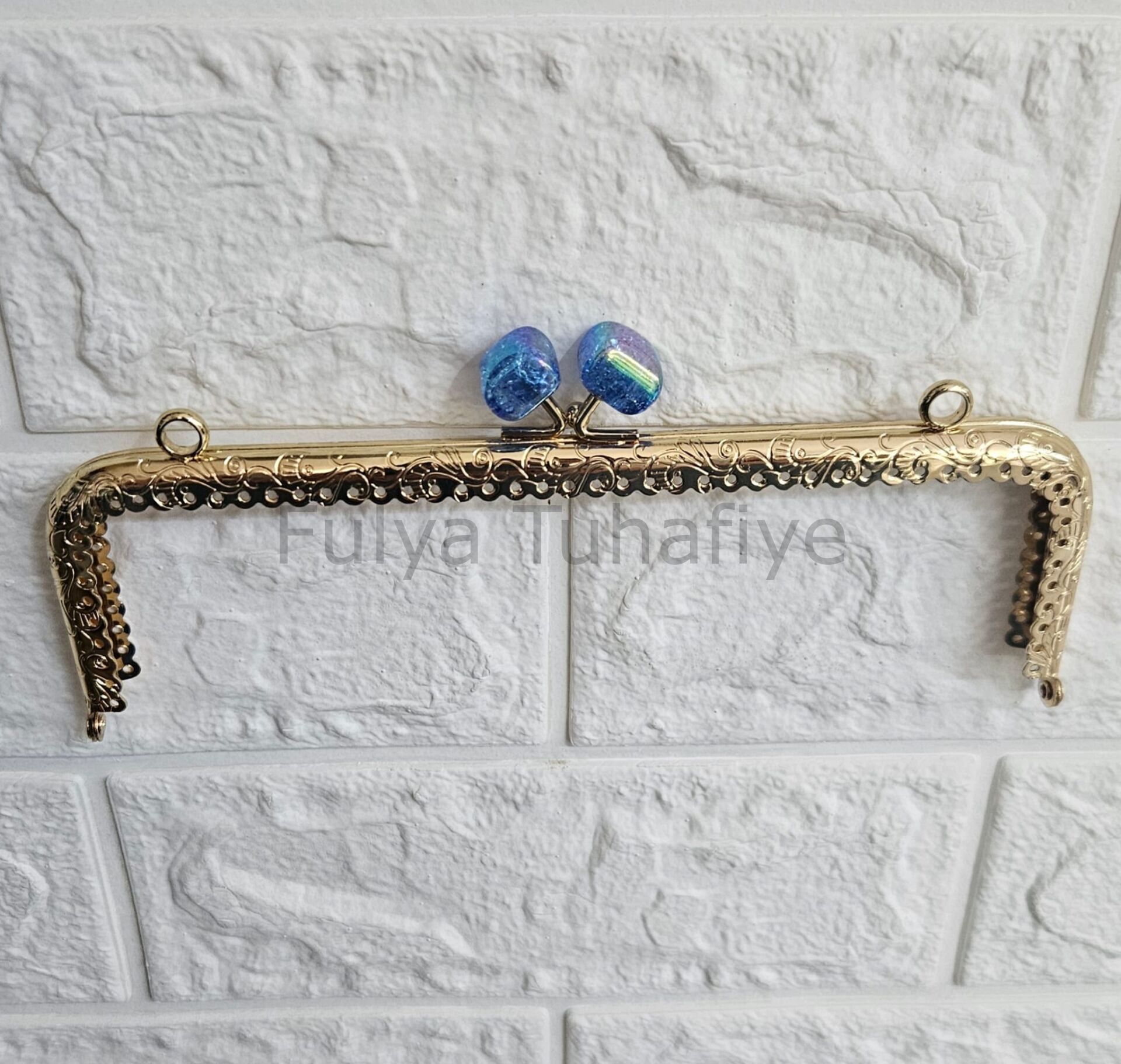 Kristal Taşlı Kare Çanta Klipsi 20 cm