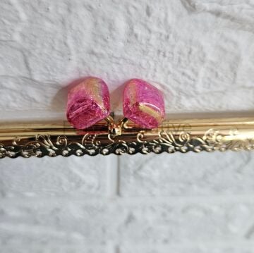 Kristal Taşlı Kare Çanta Klipsi 20 cm