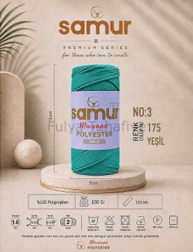 Samur Polyester Makrome 3 mm 0175 Yeşil