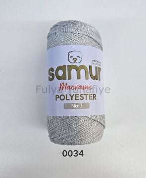 Samur Polyester Makrome 3 mm 0034 Gri