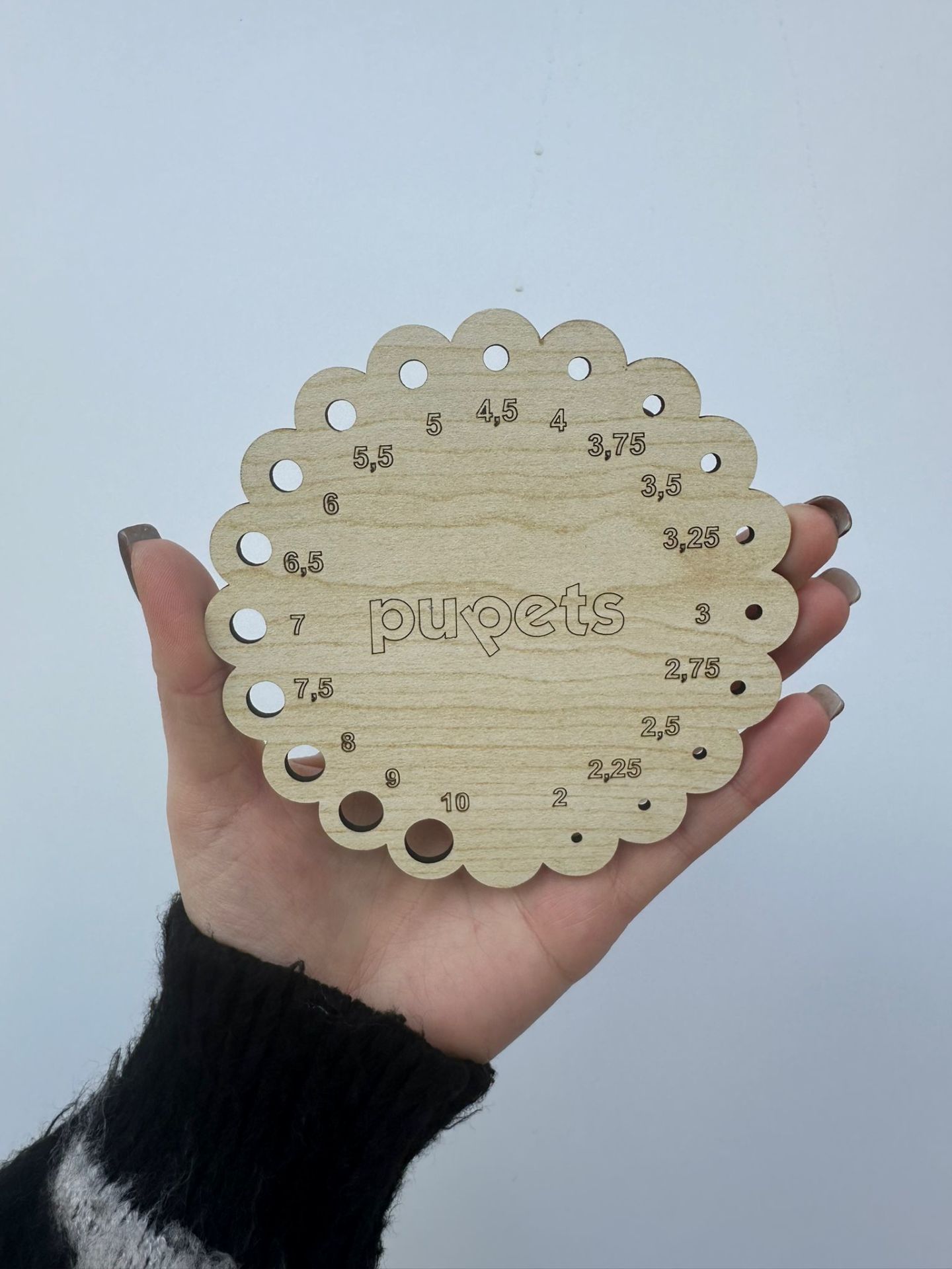 Ahşap Numaralı Şiş ve Tığ Ölçer