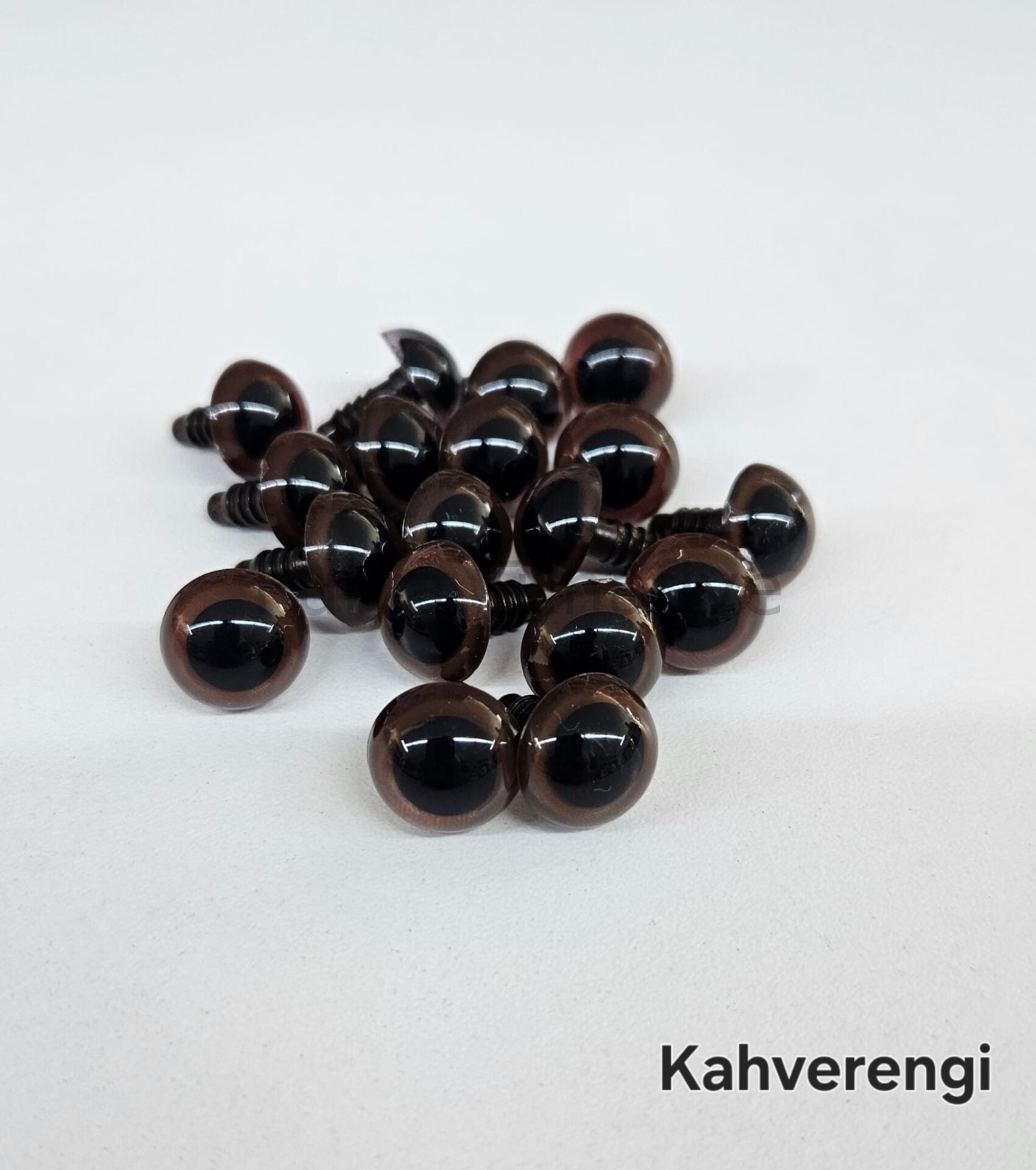 14 mm Renkli İthal Amigurumi Göz Kahverengi