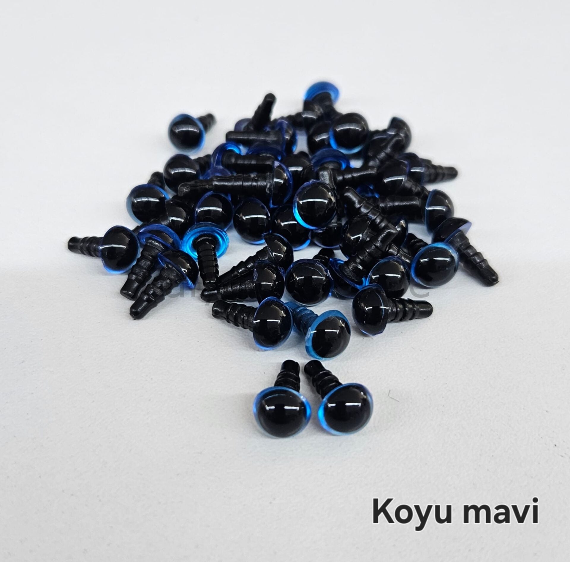 8 mm Renkli İthal Amigurumi Gözler Koyu mavi