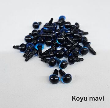 8 mm Renkli İthal Amigurumi Gözler Koyu mavi