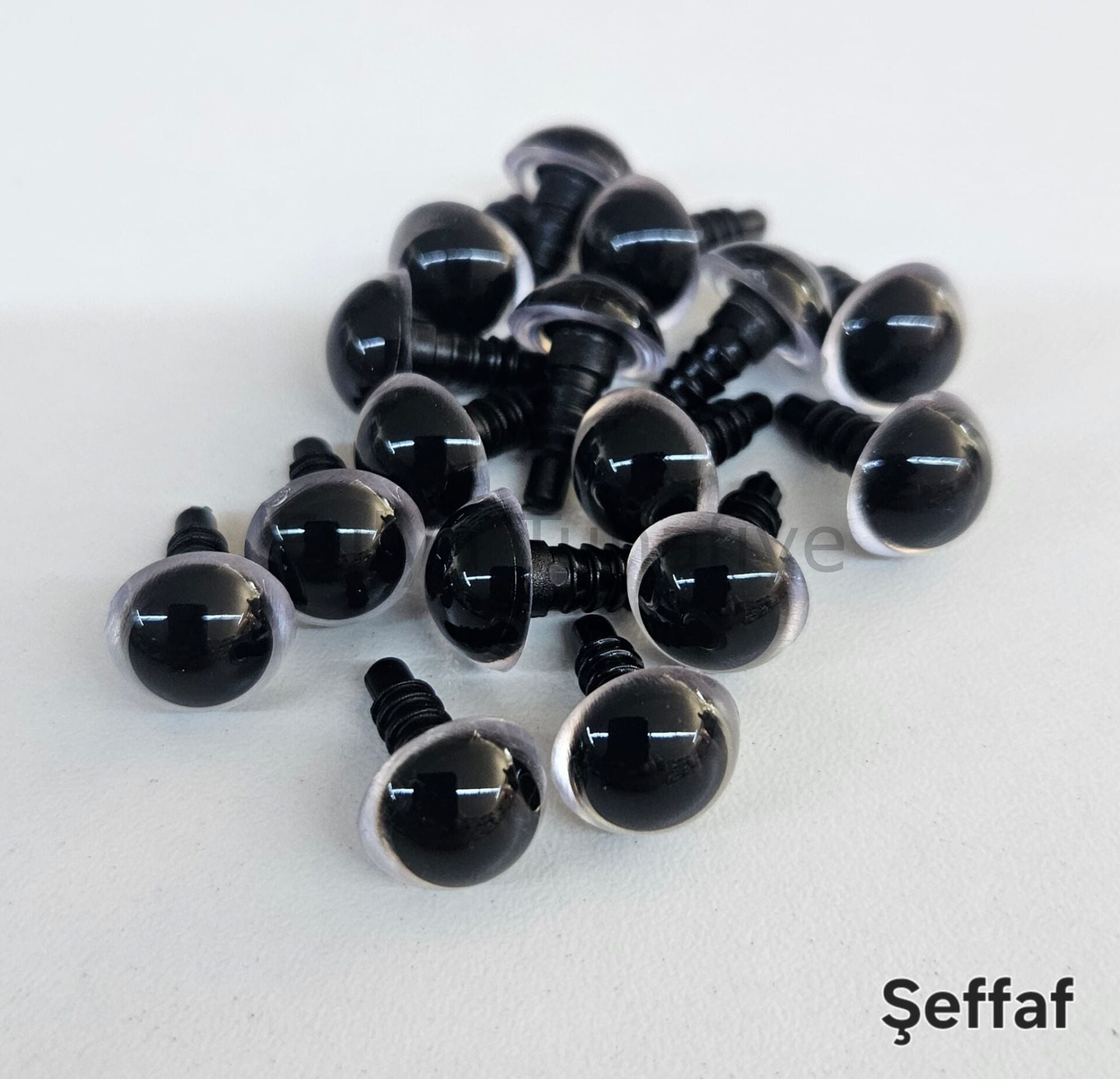 12 mm Renkli İthal Amigurumi Göz Şeffaf